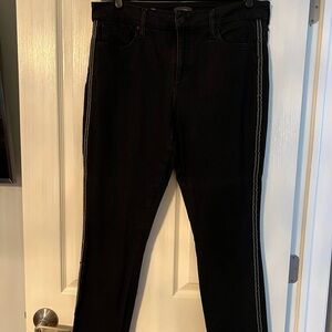 Women's Black Jeans with Bead Detail